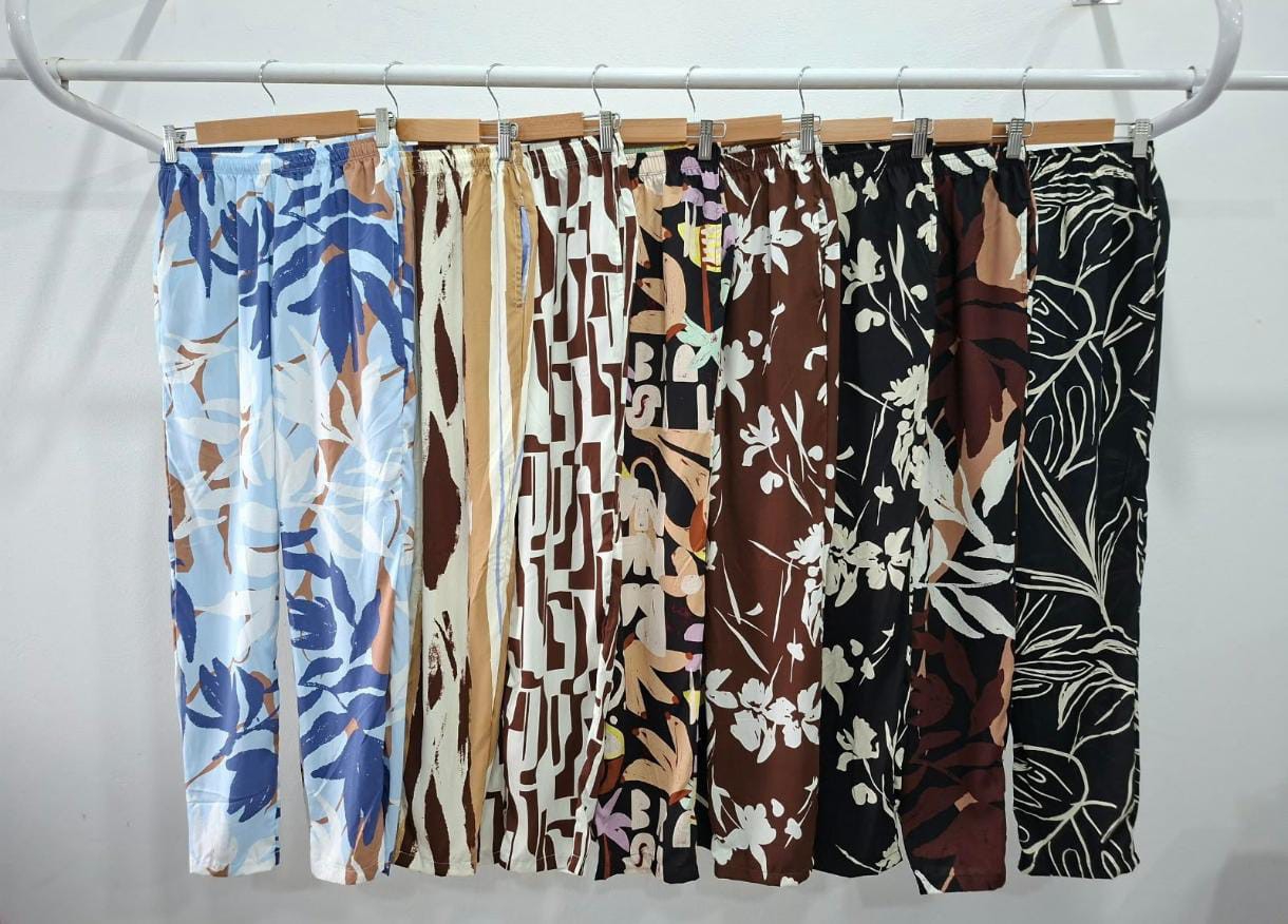 Pantalón Recto Fibrana Talle Especial Mujer Verano Dama Palazzo Calza Bahiano - Imagen 2