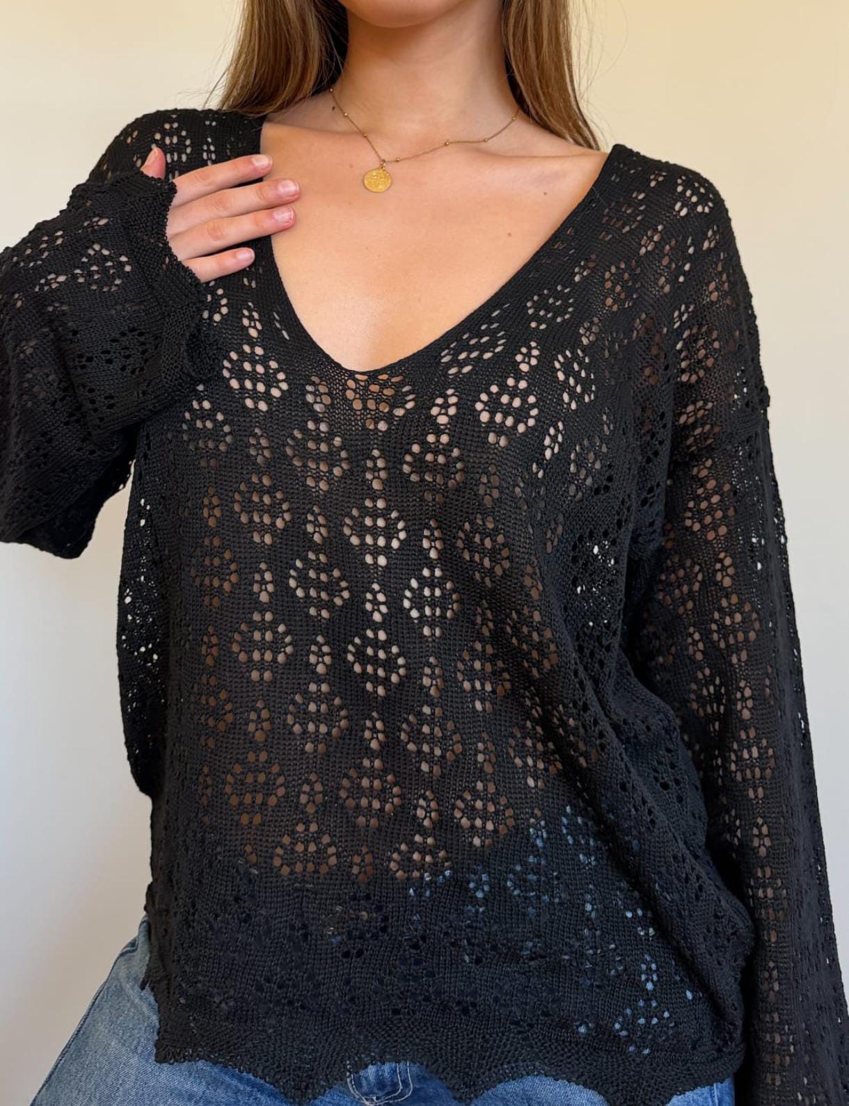 Sweater Hilo de Algodón Mujer Verano Dama Camisa Camiseta Remera Remeron Top - Imagen 2