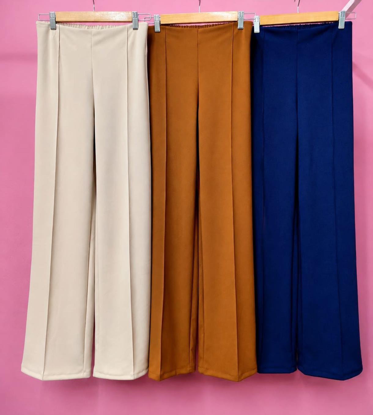 Palazzo Scuba Crep Talle Especial Mujer Verano Dama Pantalón Jogging Calza - Imagen 3