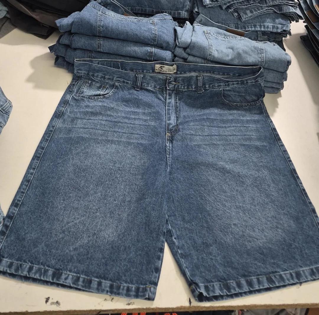 Bermudas Jeans Mom con Bigote - Imagen 1