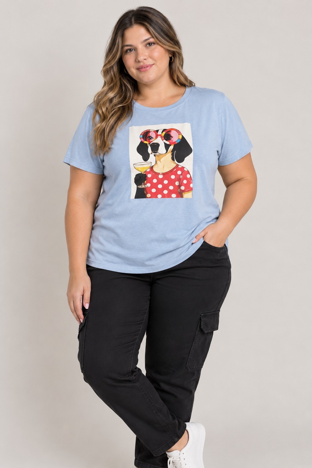 Remera Algodon Estampada Amplia - Imagen 2