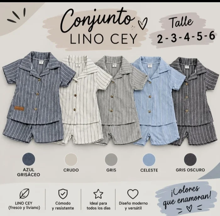 Conjuntos Camisa de Tela Cey