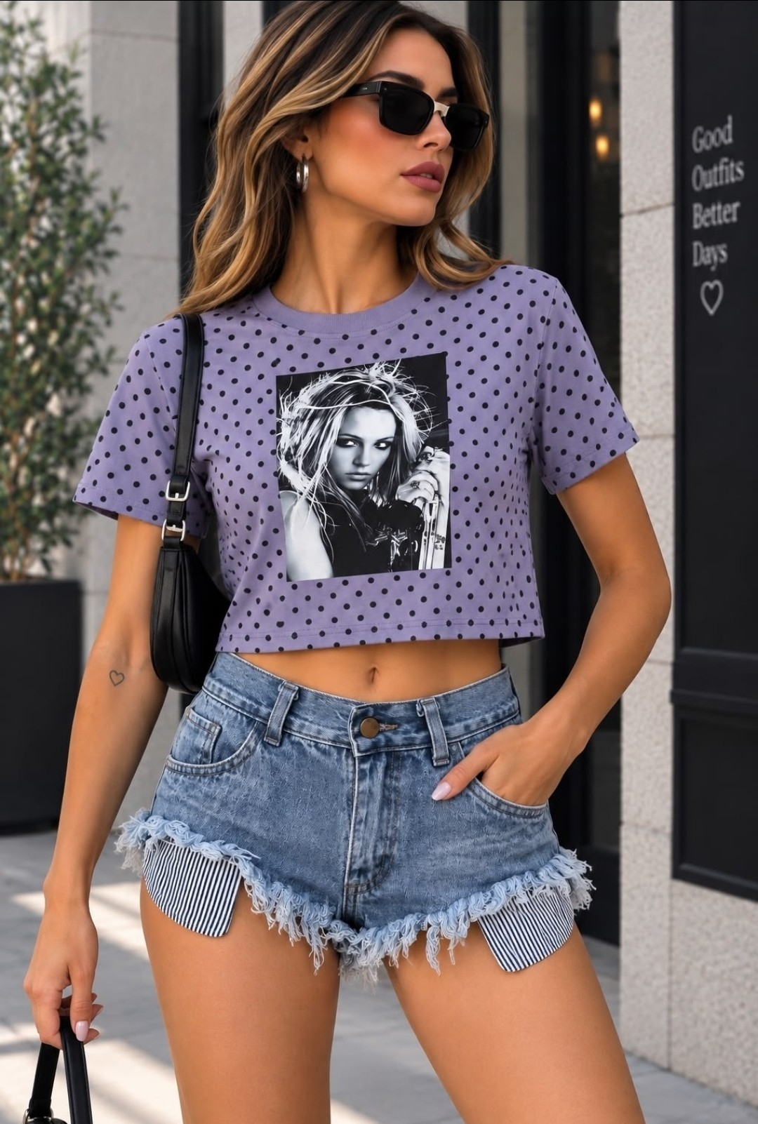 Baby Tee Victoria con Lunares - Imagen 2