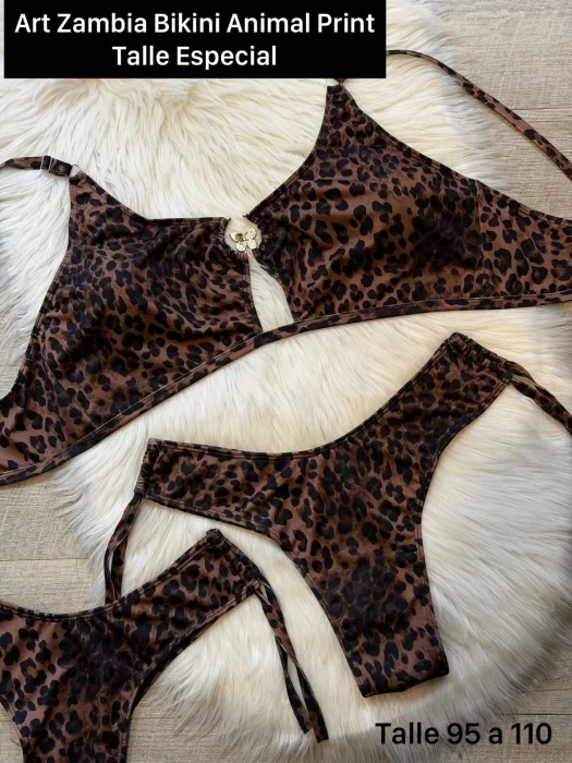 Art Zambia Bikini Animal Print Talle Especial