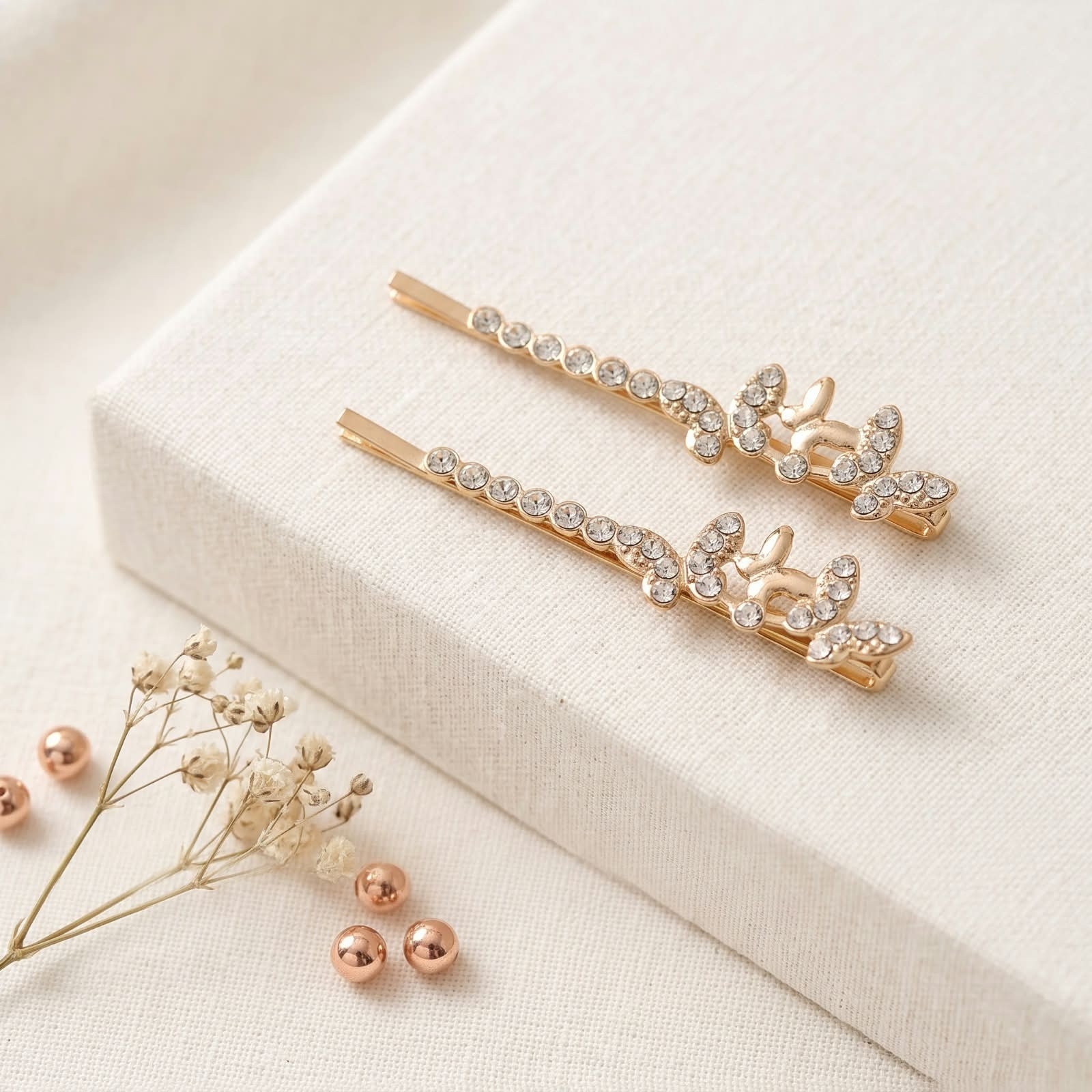 Hebillas Invisible con Diseño de Estrella y Mariposa - Imagen 2