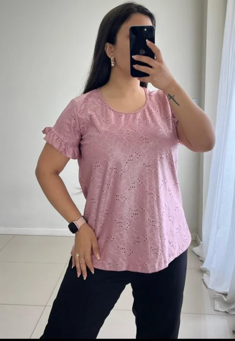 Remera de Broderi  Brillosa  4 al 6 por Pedido y Curva