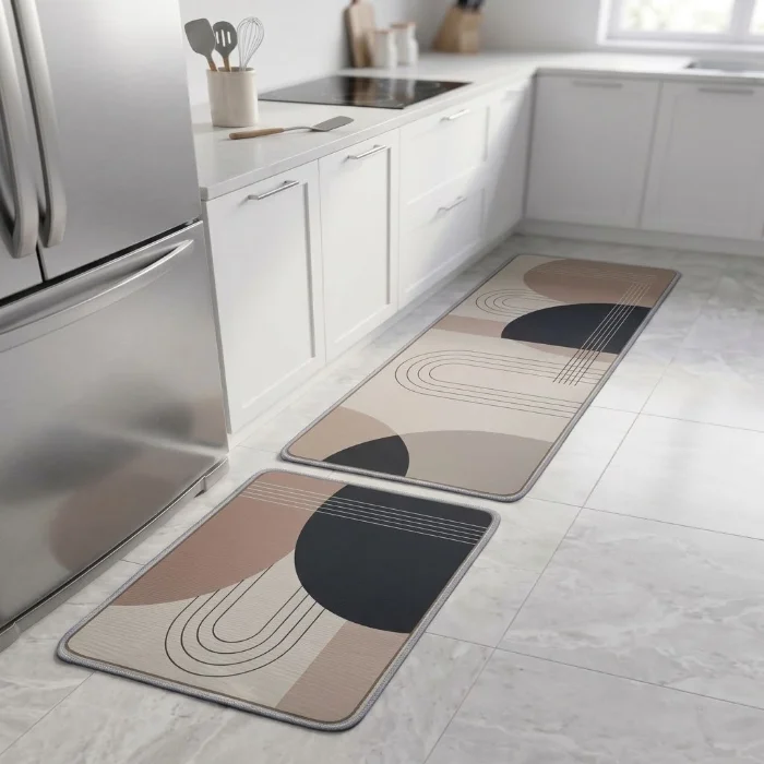 Set X2  Alfombras de Cocina  | Geometrico | Antideslizantes  Moderno y Minimalista.