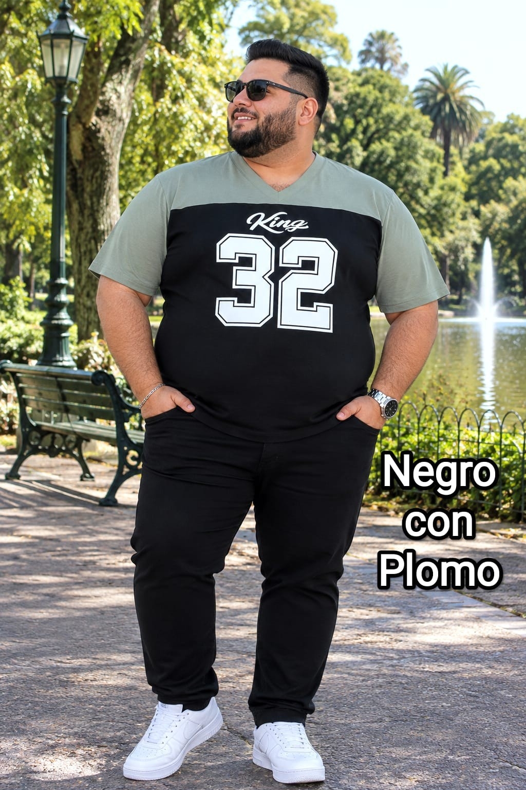Remeras Talles Especiales Cuello V - Imagen 4