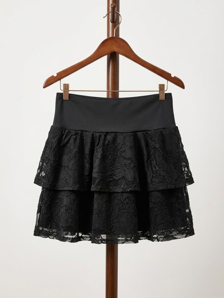 Short Pollera con Encaje Talle  1  al 5 - Imagen 3