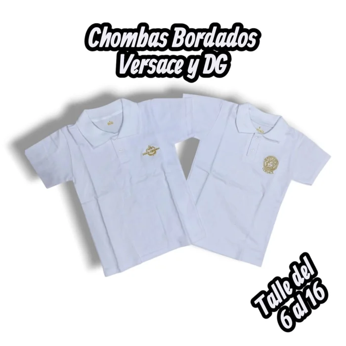 Chomba Bordado de Piqué 
ver5ace y Dg