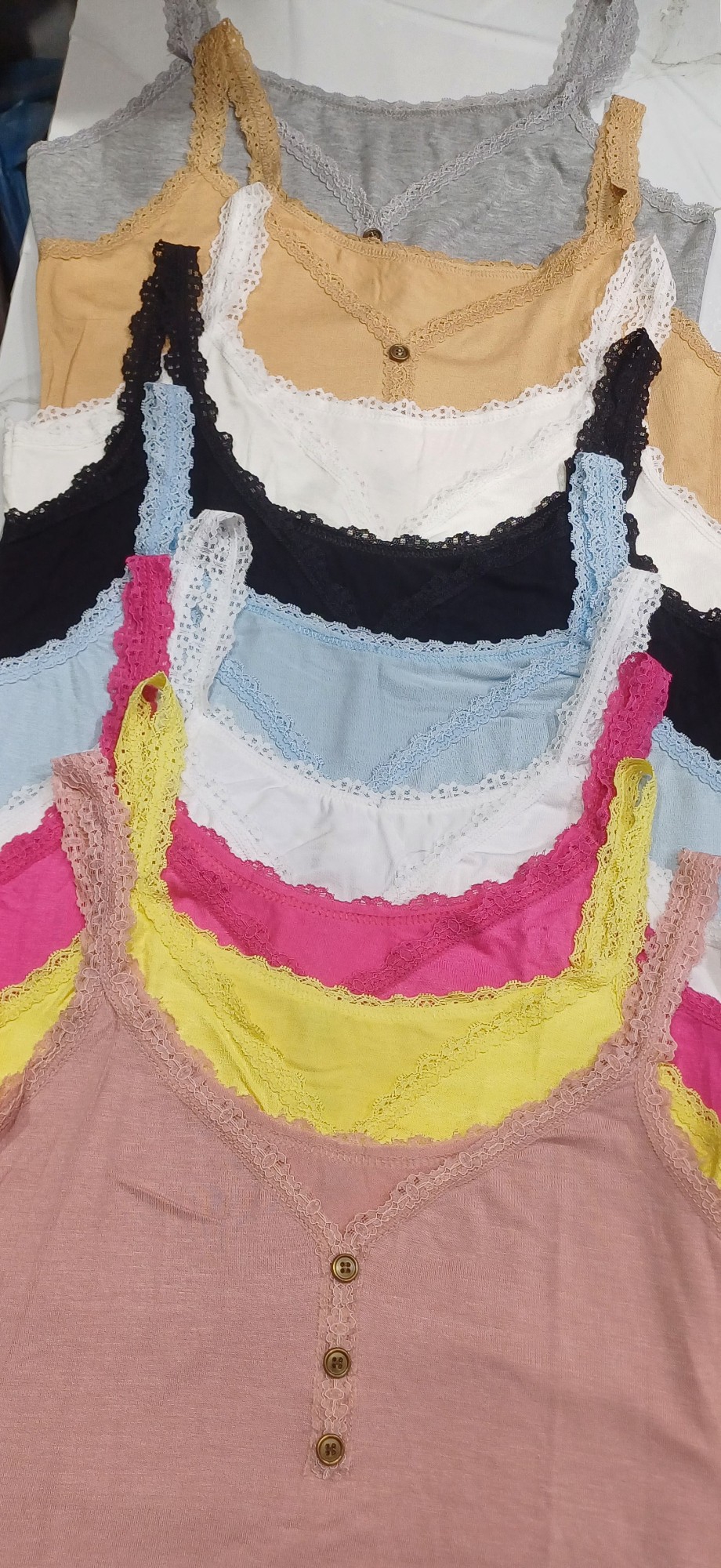 Musculosas con Puntilla de Modal Viscosa Excelente Calidad - Imagen 2