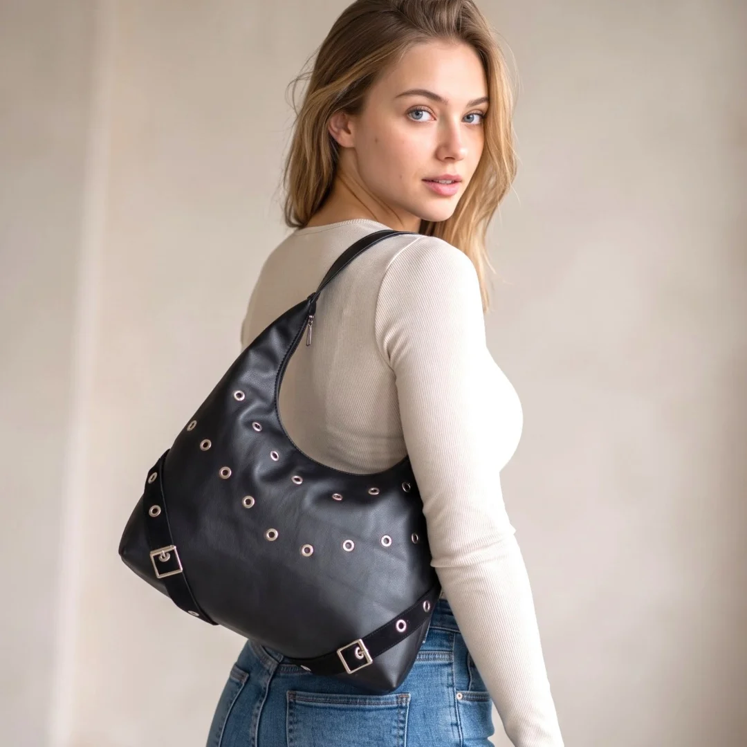 Bolso Boho con Ojal, Mide 34cm X 25cm X 10cm Aproximadamente, Marroquineria - Imagen 1