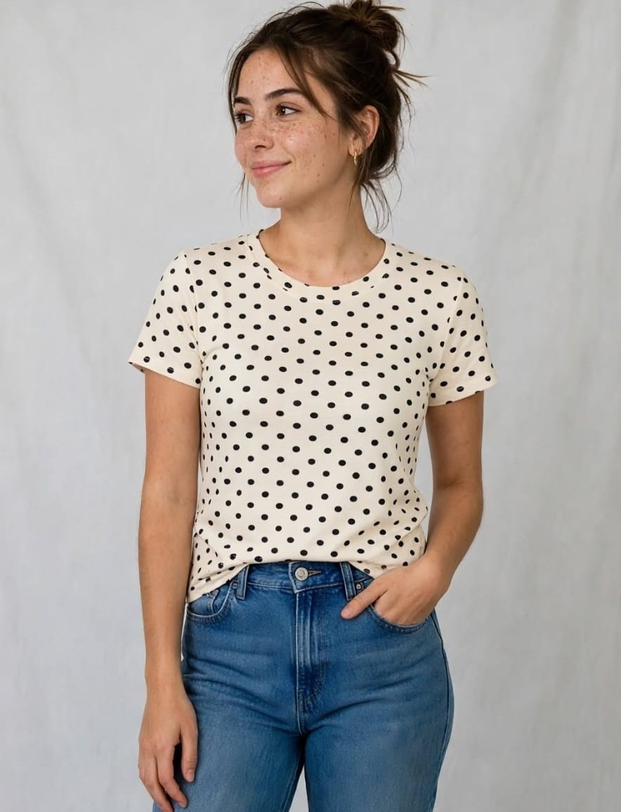 Remera Lunares Modal Viscosa - Imagen 2