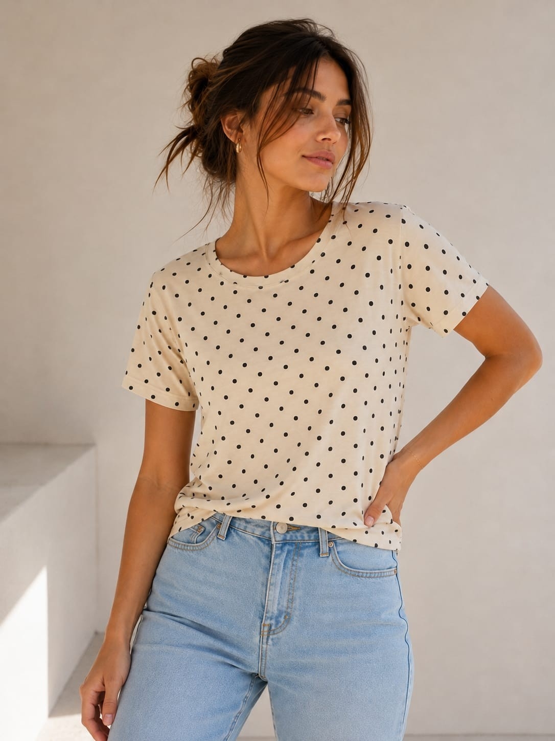 Remera Lunares Modal Viscosa - Imagen 2