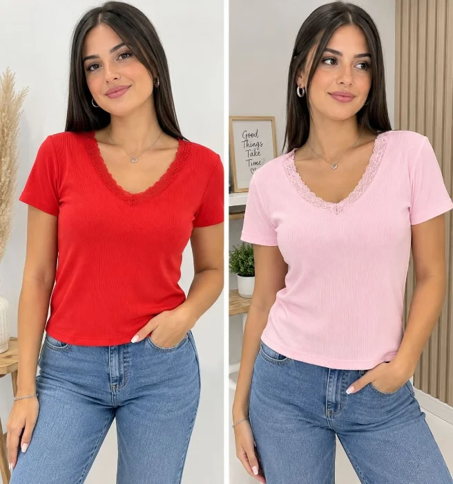 Remera Morley Viscosa Puntilla V