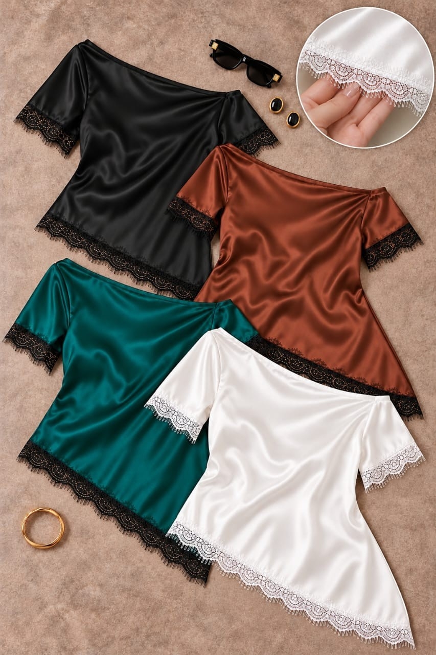 Blusa Niza con Pintilla de Encaje Moda Total - Imagen 3