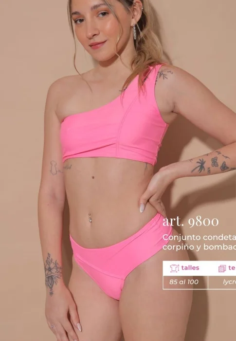 Bikini Top un Solo Hombro con Detalles