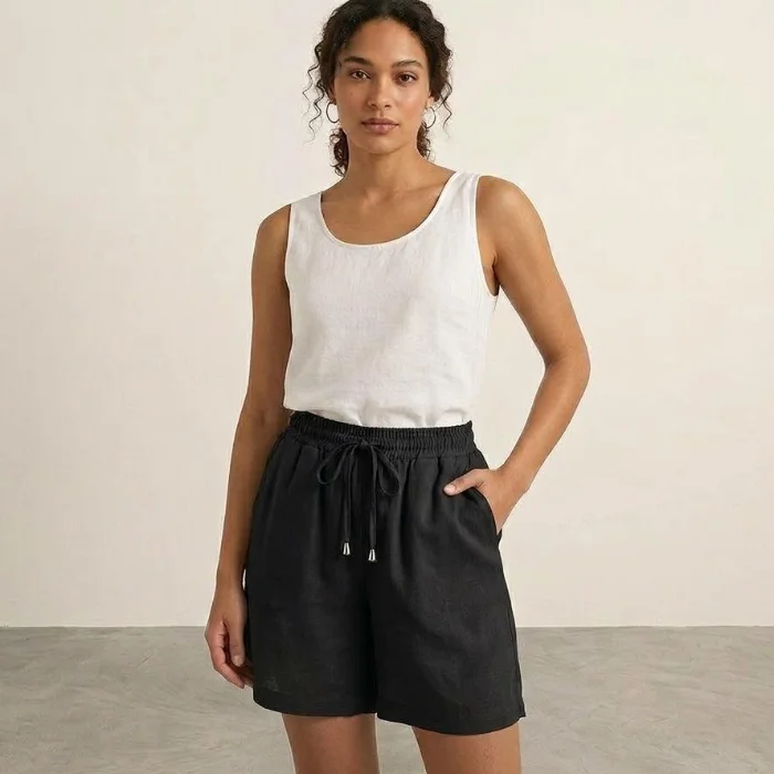 Pantalón Corto Lino Spandex