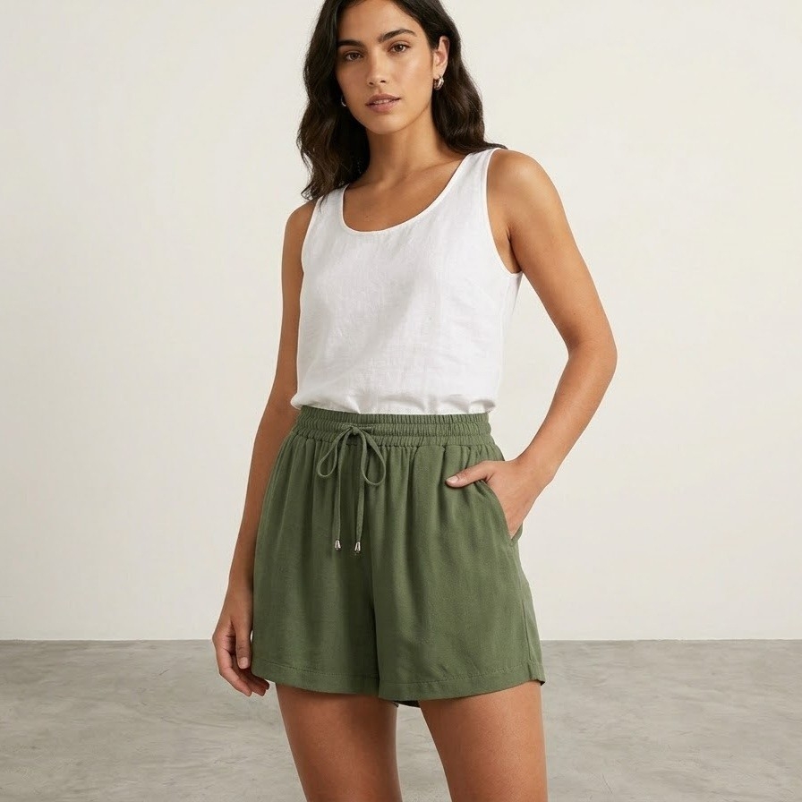 Pantalón Corto Lino Spandex - Imagen 2