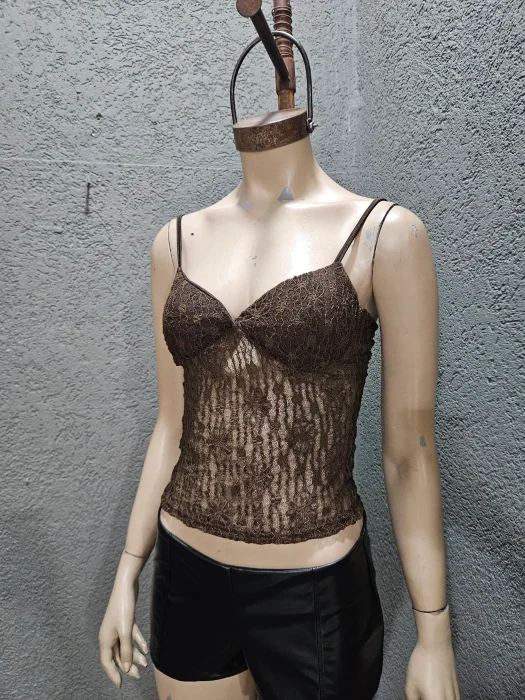 Top Encaje C/taza