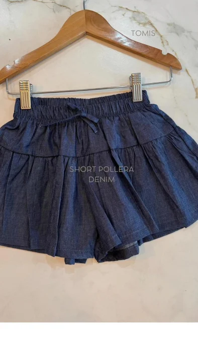 Short Pollera Simil Denim