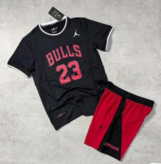 Conjunto Jordan Bulls Importado Premium Bermuda y Remera