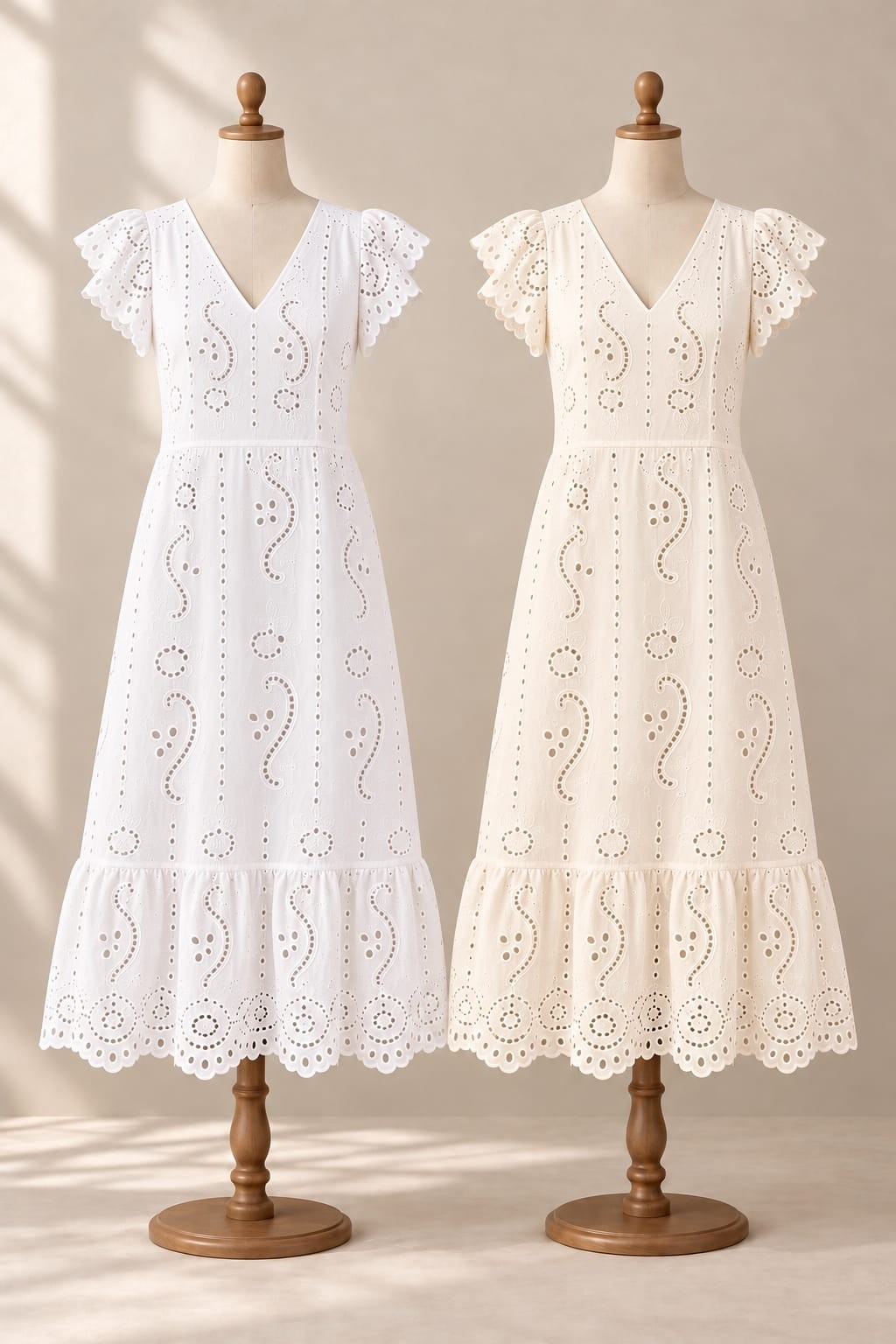 Vestido Elena Broderie Amplio y Largo - Imagen 3