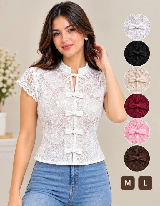 Blusa Asiática Encaje