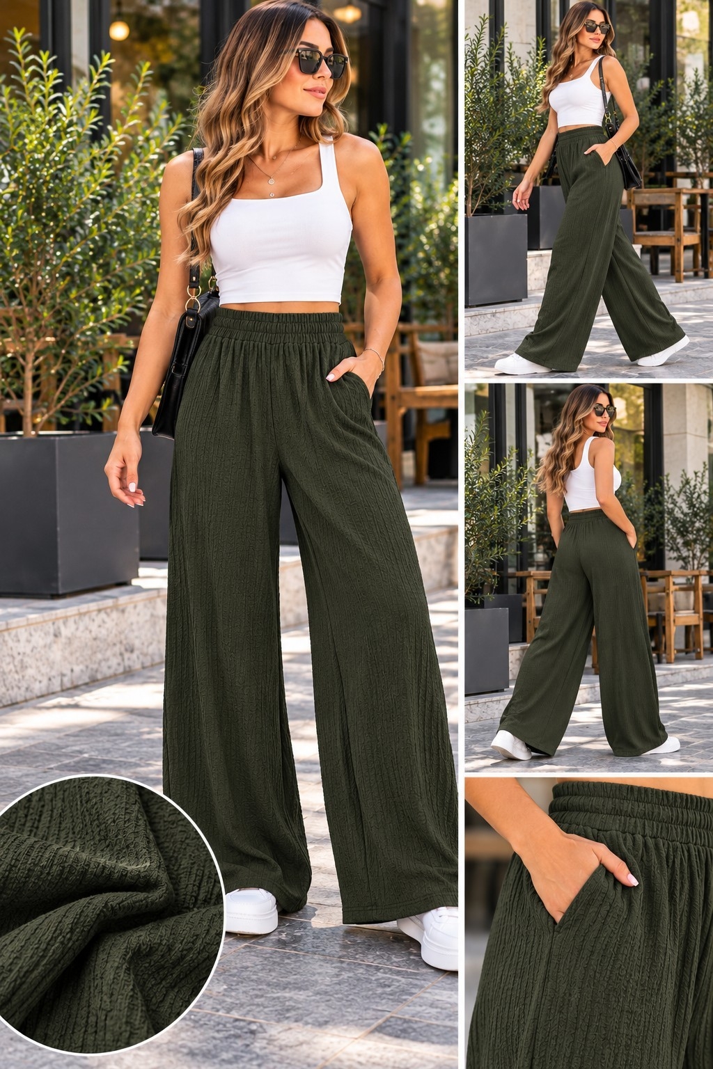 Pantalon Palazo de Hawai Bruselas Liso - Imagen 2