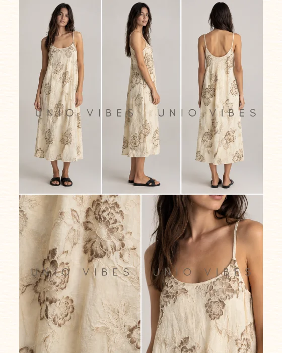 Vestido Largo Bordado