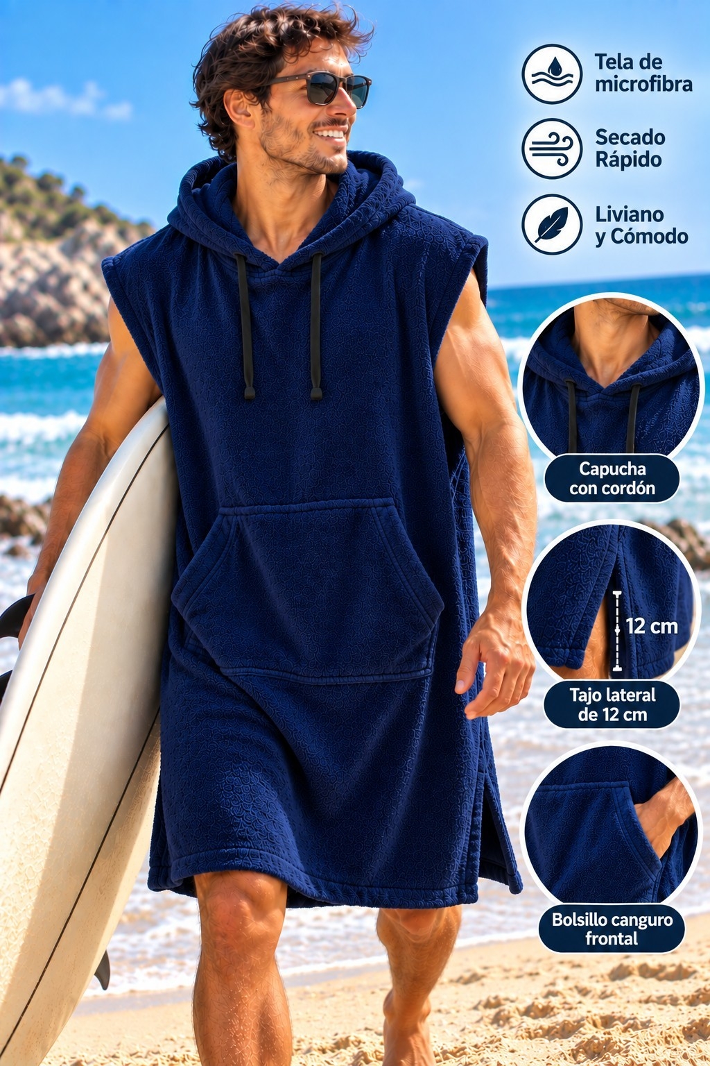 Poncho Cambiador para Pileta Playa Etc. - Imagen 2