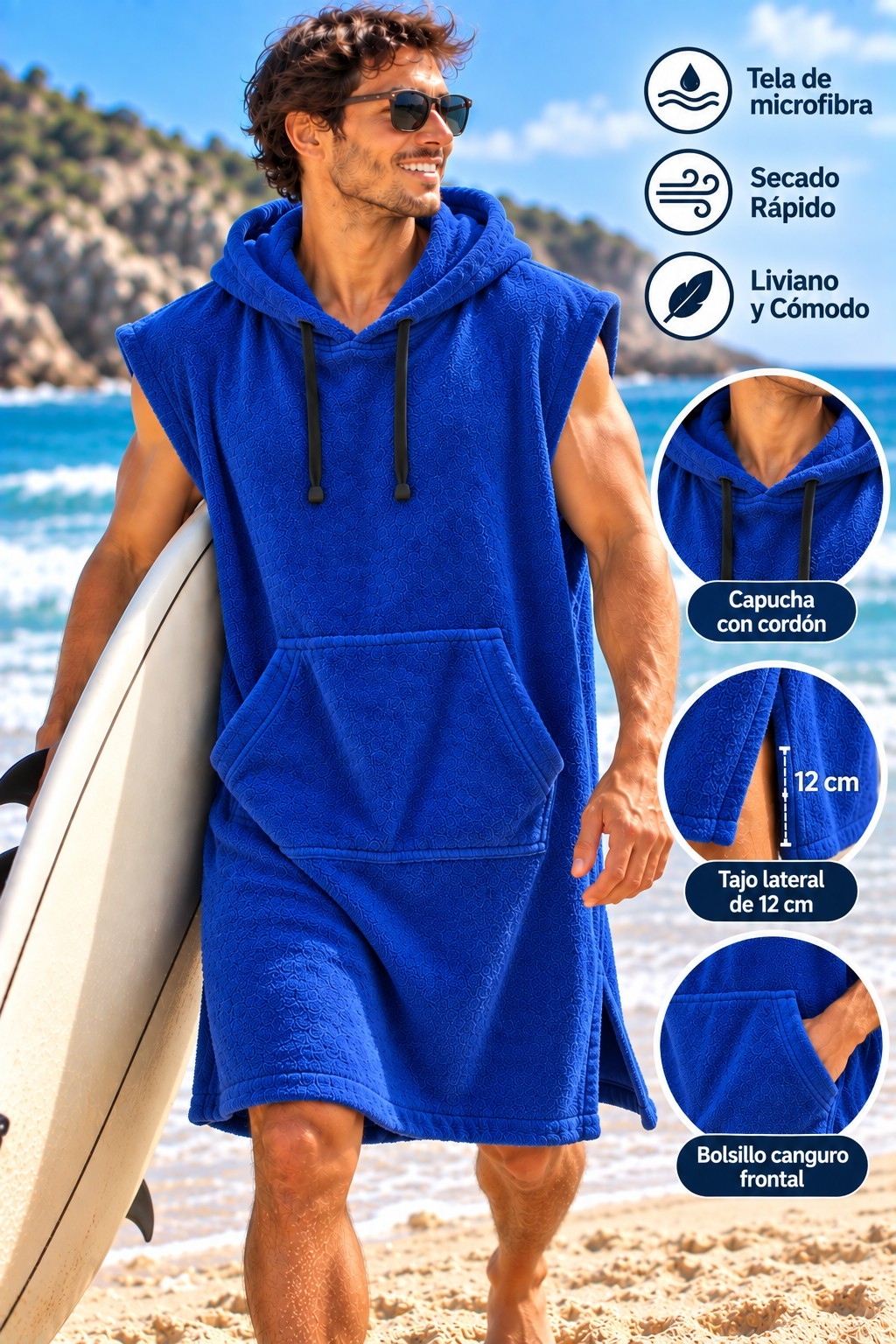 Poncho Cambiador para Pileta Playa Etc. - Imagen 3