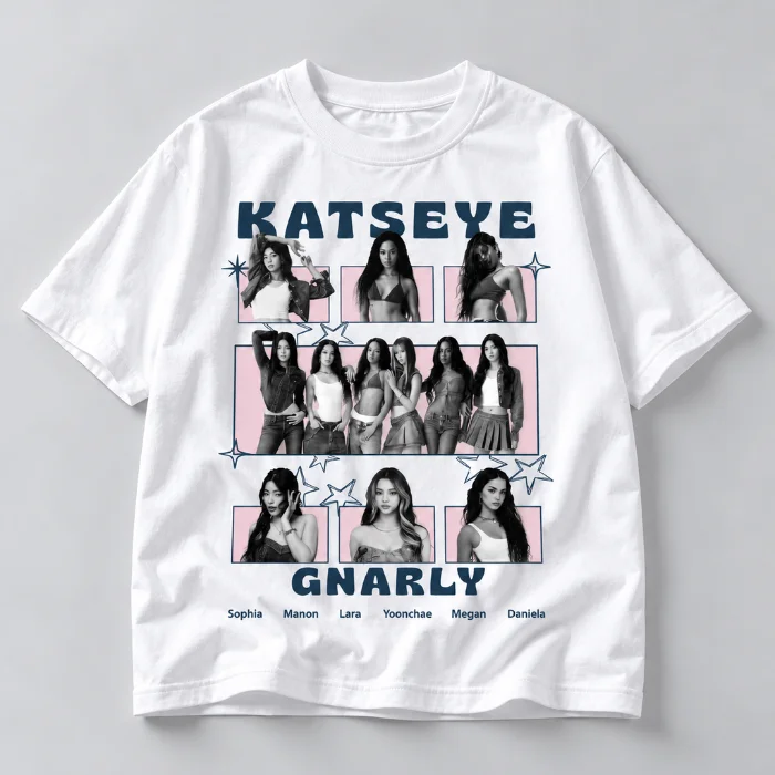 Remera Oversize "gnarly Katseye" Niños