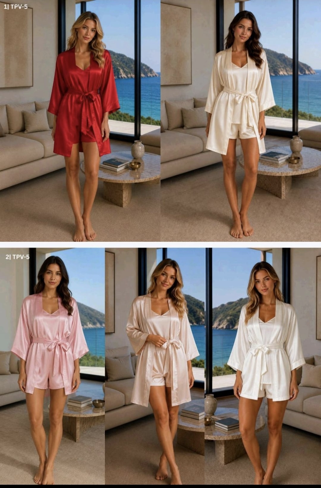 Pijama Saten con Bata - Imagen 2