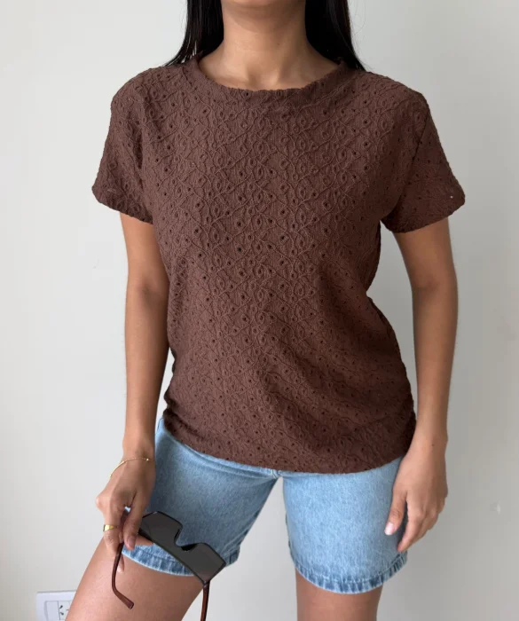 Remera en Hawai Broderie