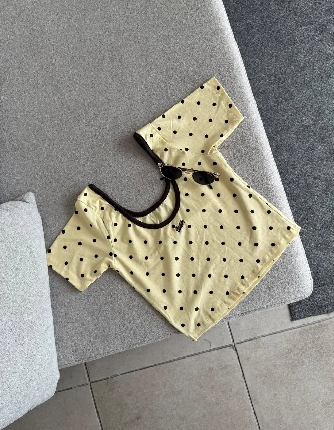 Remeras Crop Lunares - Imagen 2