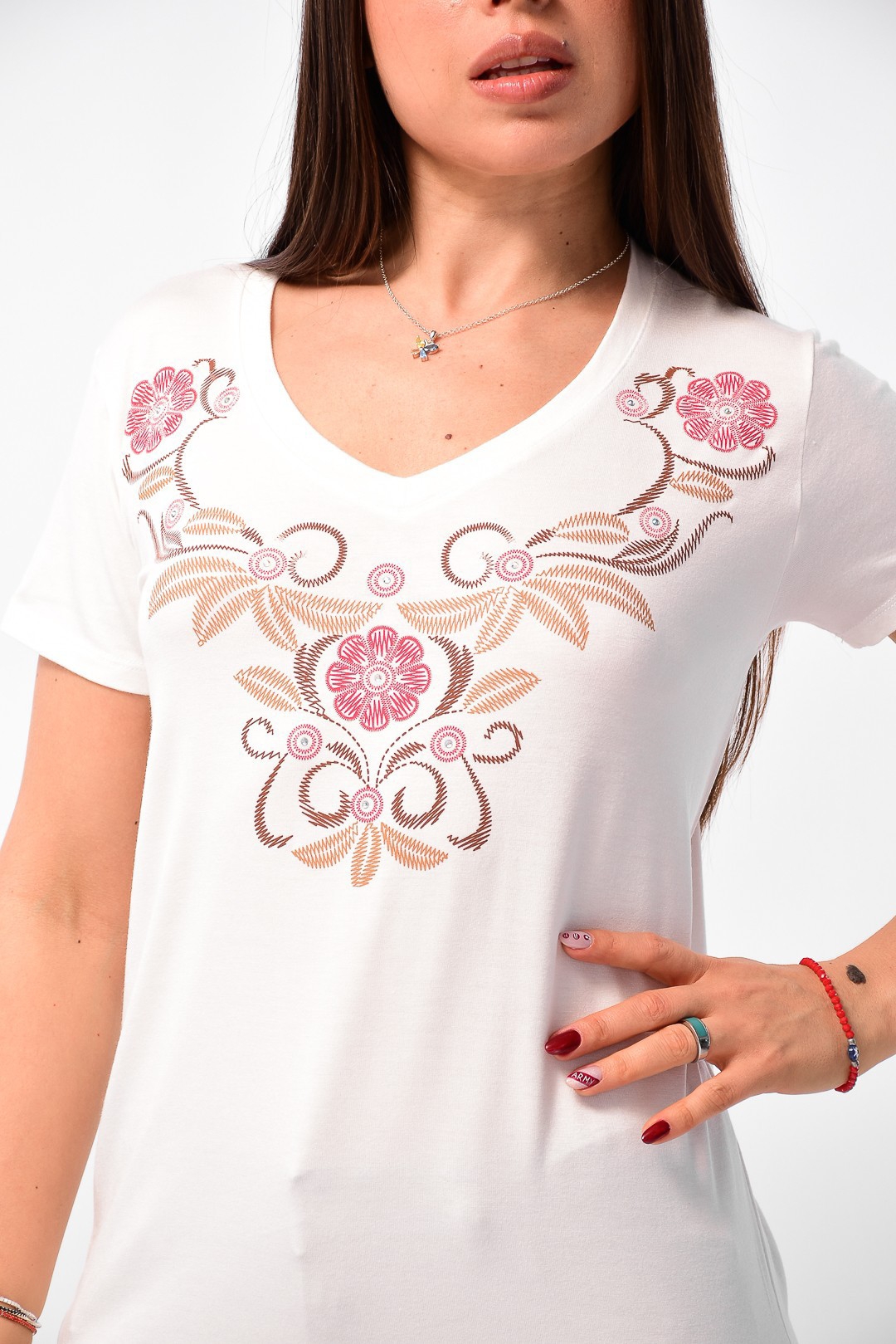Remera Modal Viscosa X Talle Estampa con Brillo - Imagen 2
