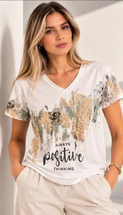 Remera Estampada Always Positive Importado