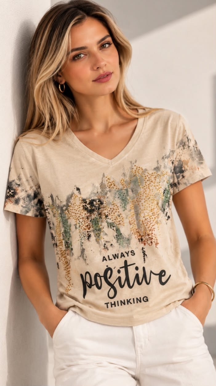 Remera Estampada Always Positive Importado - Imagen 3