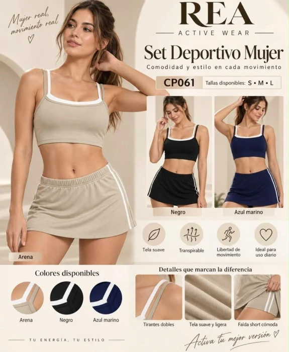 Conjunto Short Pollera