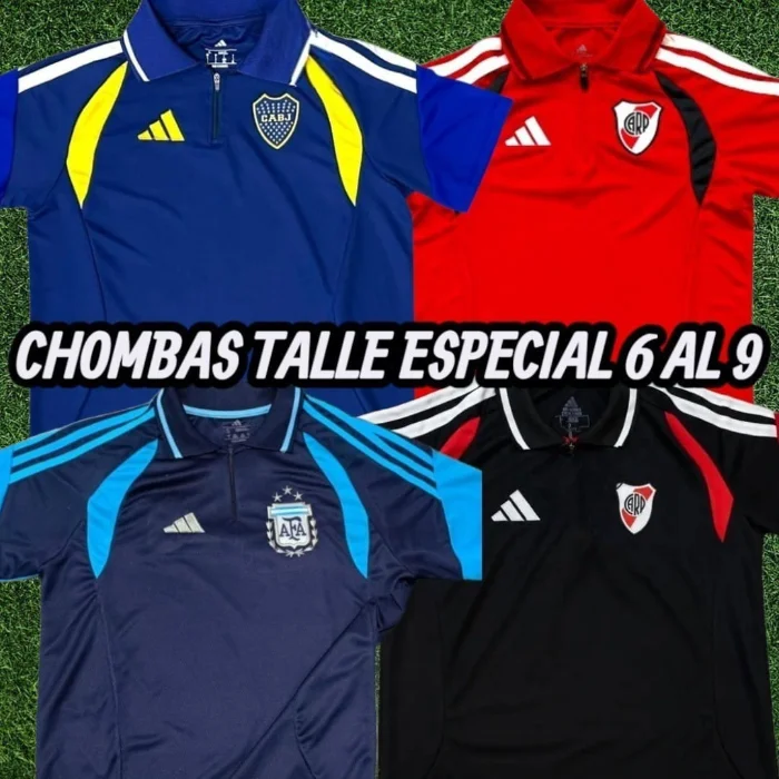 Chombas Afa, Boca, River Talles Especiales