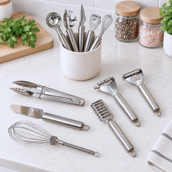 Set X12 de Utensilios Acero Inoxidable Steel - Cod: Sbk-us1210