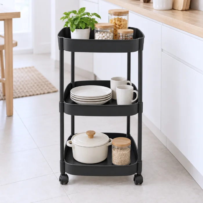 Carrito Tres Niveles Auxiliar con Ruedas - Cod: Sbk-us1265