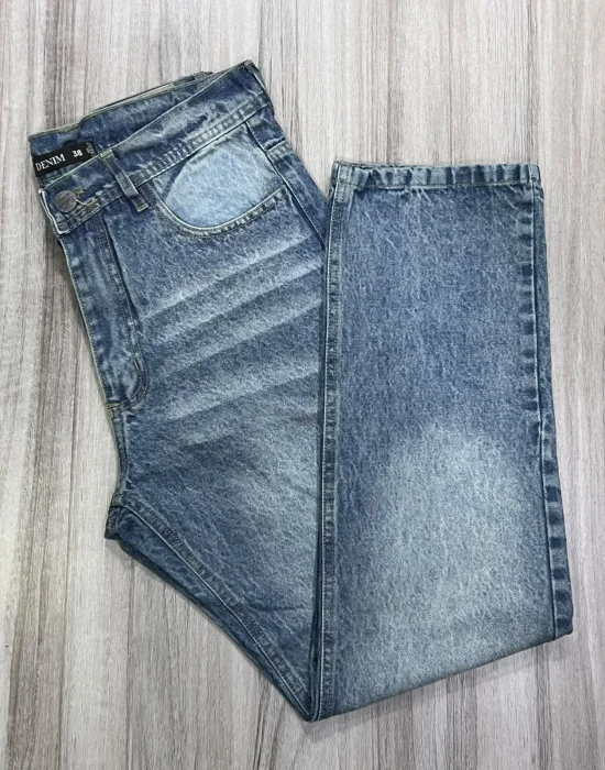 Pantalón Mom Clásico Azul Óxido Localizado + Bigote