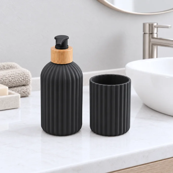 Set Dispenser con Vaso B&w - Cod: Sbk-us1224