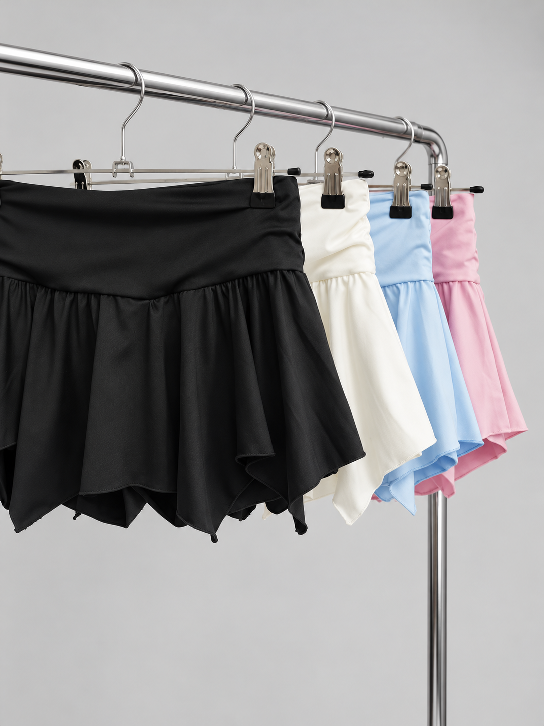 Short Pollera Microfibra Beca (sp474) - Faldas%20coloridas%20en%20perchero%20cromado.png