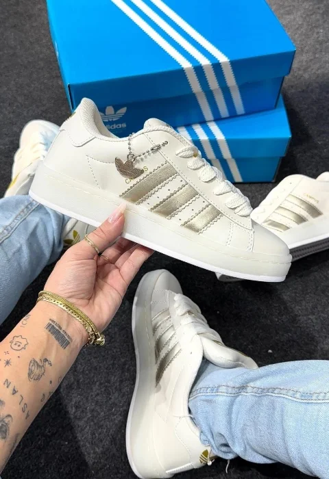 Zapatillas Campus Luxo Blanco Perlado Importadas