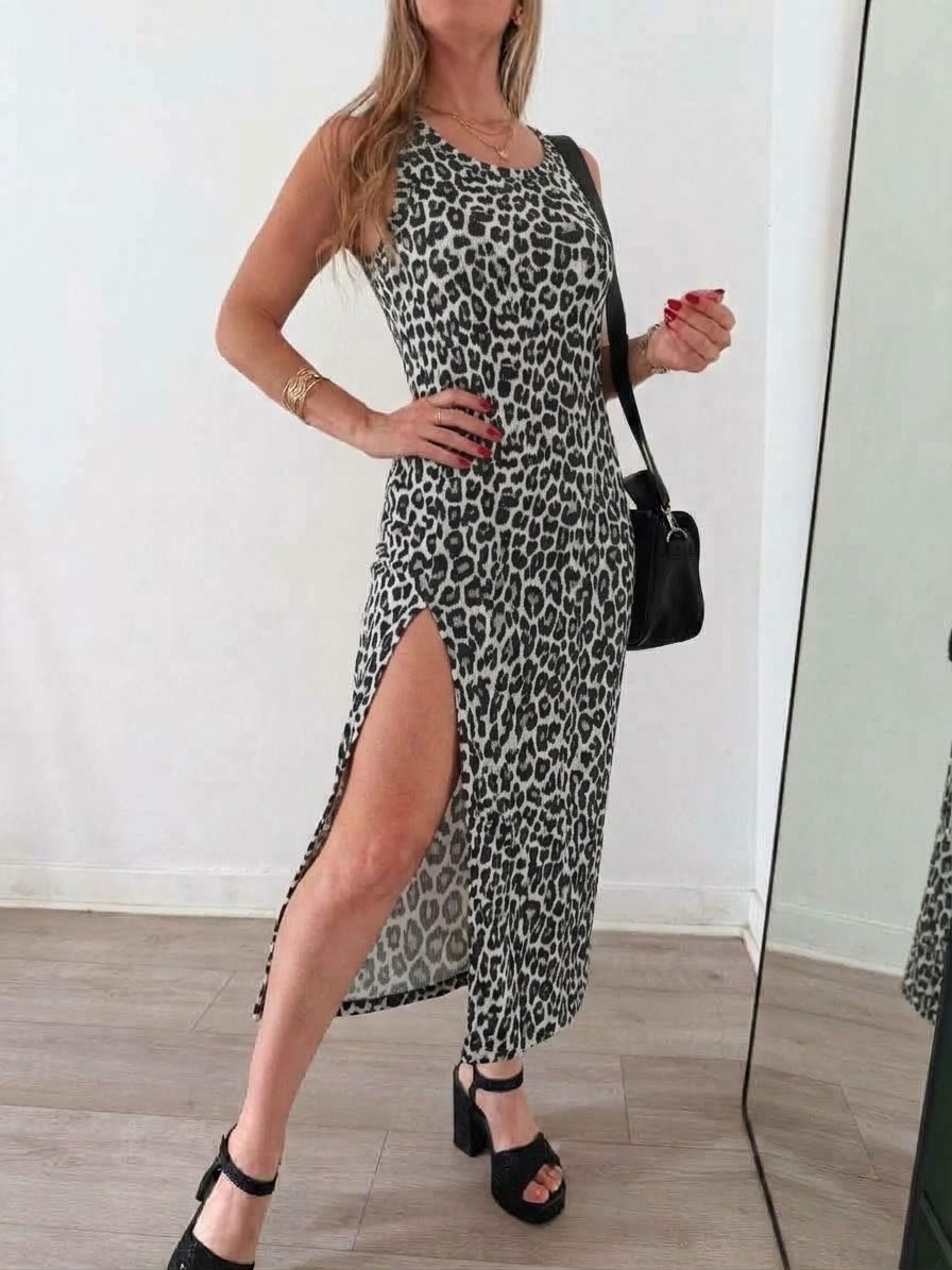 Vestido Morley Print con Tajo - Imagen 2