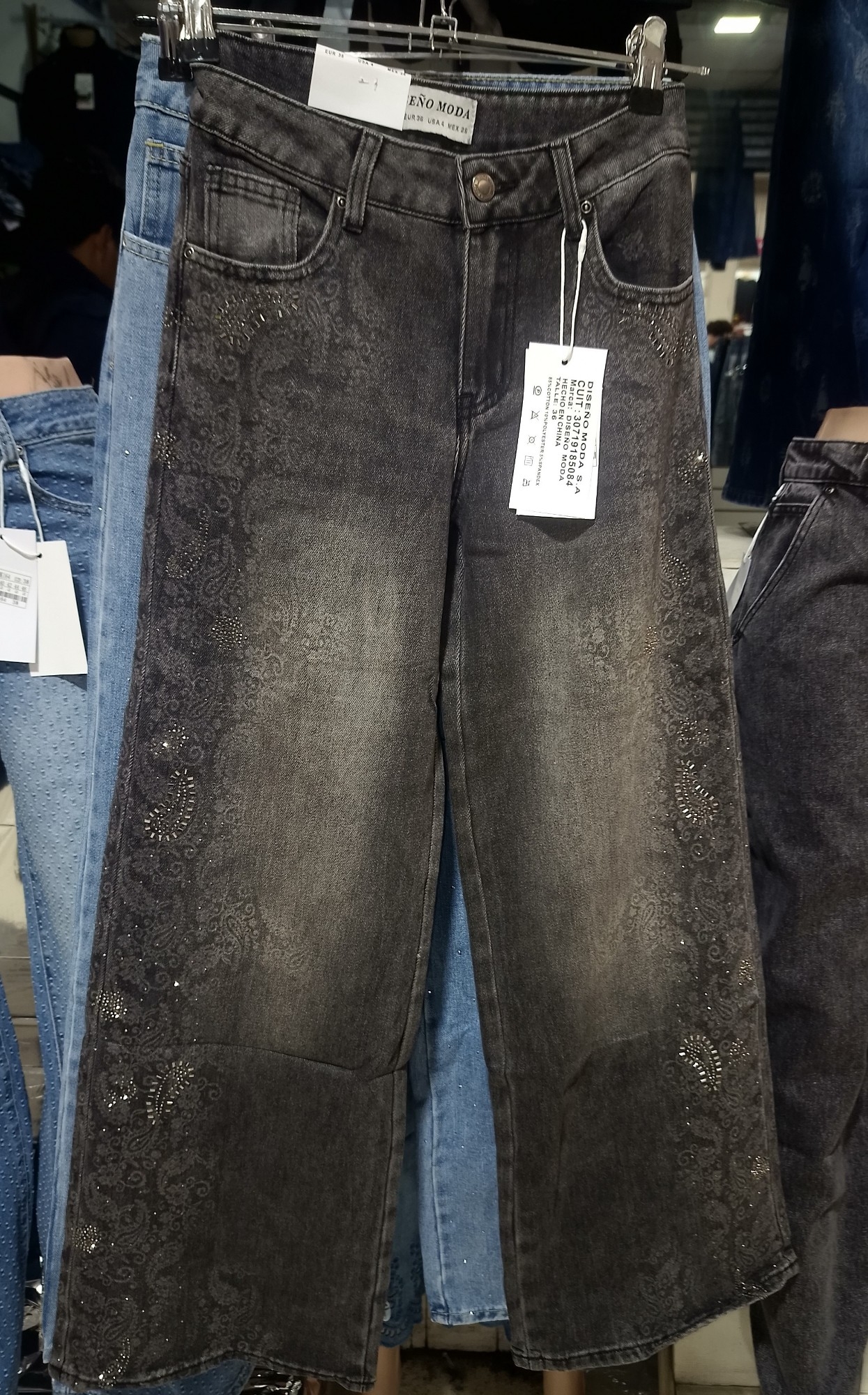 Jeans Corte We Deleg Elastizado Piedreria - Imagen 2