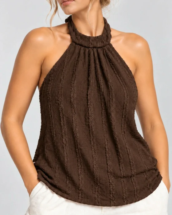 "blusa con Texturas para Atar"